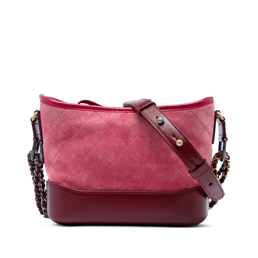 Pre-Loved Chanel Small Quilted Suede Gabrielle Hobo